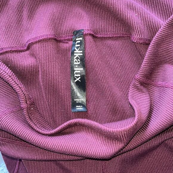 EXCELLENT CONDITION WOMEN’S SIZE LARGE RIBBED LUKKA LUX LEGGINGS WITH POCKETS - Picture 6 of 10